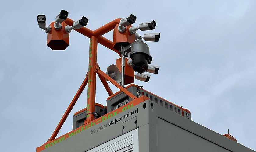 WatchBox-Containeranlage mit Kameras
