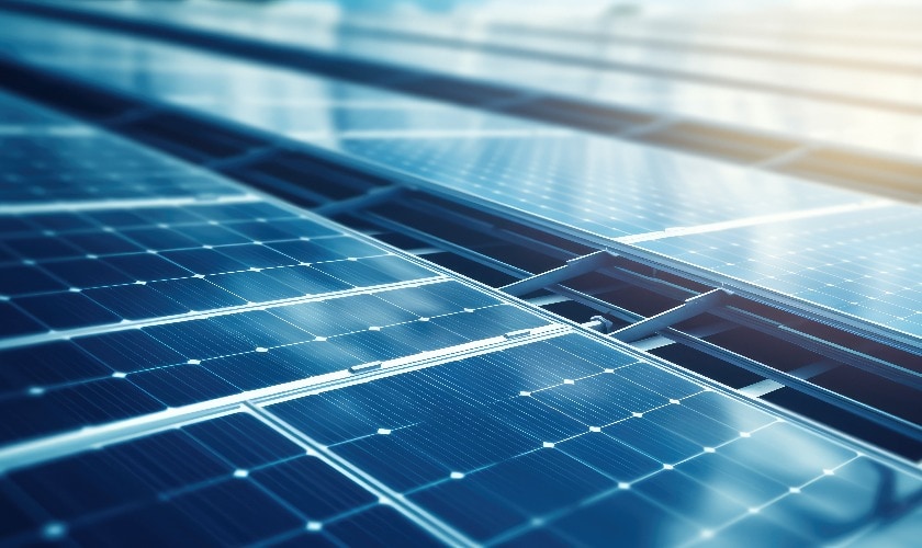 Nahaufnahme von Solar-Panelen