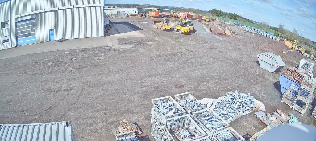 Baustelle, welche mithilfe einer WatchBox überwacht wird