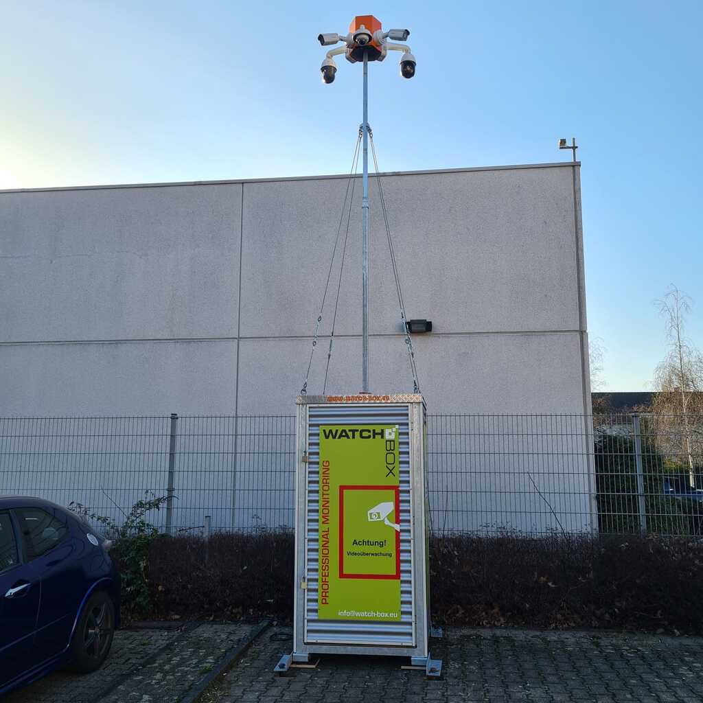 WatchBox überwacht den Parkplatz bei einer Baustelle